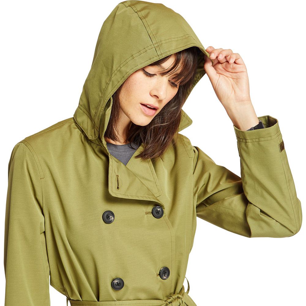 Abrigos Timberland Mujer Classic Waterproof Trench Verde Oliva - Chile SZT-346210